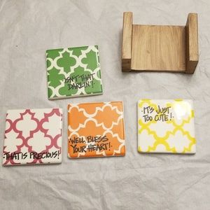 Southern sayings coaster set